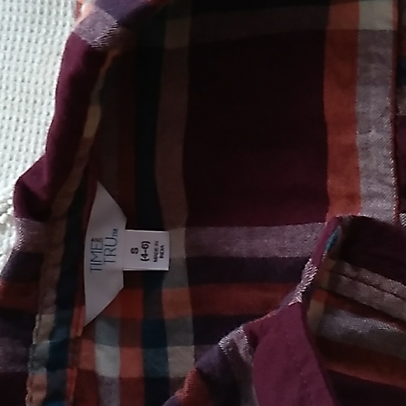 Time and Tru Flannel Girls Sz S (4-6) - Picture 3 of 4